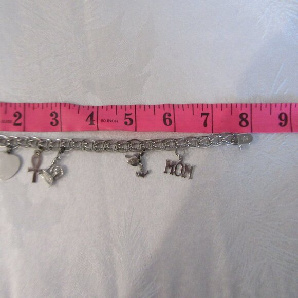 Vintage Sterling Silver Charm Bracelet DS  "Mother" - Picture 4 of 12
